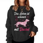 Dachshund Dog Girl Lady Sweatshirt Frauen