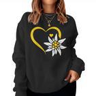 Edelweiss Blumenberg Edelweiss Flowers S Sweatshirt Frauen