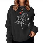 English Bulldog Love Bully Woman Sweatshirt Frauen