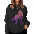 Howling Wolf Children's Wolf Silhouette Women's Wolves Girls Sweatshirt Frauen