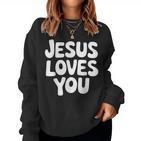 Jesus Christianity Christ Cross Cross Sweatshirt Frauen