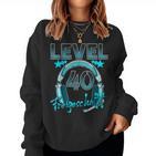 Level 40 Years Birthday Man Woman 1982 Gamer Sweatshirt Frauen