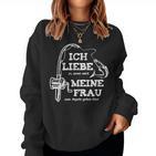 I Love My Wife Fishing Fishing Sweatshirt Frauen