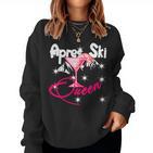 Lustiges Kostüm Wintersport Spruch Apres Ski Queen Partysekt Sweatshirt Frauen