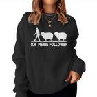 Meine Follower Sheep Saying Shepherd Farmer Woman Sweatshirt Frauen