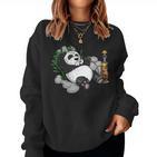 Panda Arabic Hookah Nargileh Shisha Panda Bear Sweatshirt Frauen