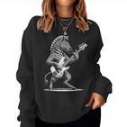 Rock N Roll Zebra Guitar Zebra Print Sweatshirt Frauen