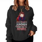 Sarcastic Anime Manga Saying Statement Anime Sweatshirt Frauen