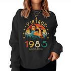 Vintage 1985 40Th Birthday Woman Retro 40 Years Sweatshirt Frauen