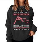 Women's Construction Line Construction Inspection Construction Site Construction Manager Sweatshirt Frauen