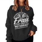 Women's Cool Motorcyclist Hot Biker Saying Motorcycle Ladies Sweatshirt Frauen