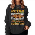 Women's First Name Petra Personalised Name Sweatshirt Frauen