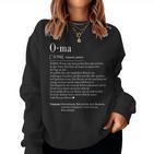 Women's Grandma Birthday Ideas Definition Birthday Sweatshirt Frauen