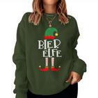 Beer Elf Family Outfit Family Partner Look Christmas Sweatshirt Frauen