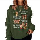 Christmas Mulled Wine Rudolph Reindeer Sweatshirt Frauen