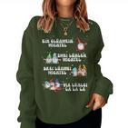 Christmas One Glowing Wine Wiggle Two Glühwin Sweatshirt Frauen