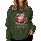 Christmas Santa Beer Scheiße Ist Das Besinnlich Here Sweatshirt Frauen