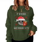 Frohi Weihnachti X Sad Hamster Meme Xmas Wine Mulled Wine Sweatshirt Frauen