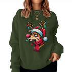 Reindeer Xmas Christmas Christmas Sweatshirt Frauen