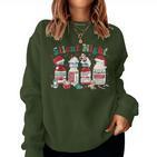 Icu Nurse Christmas Silent Night Sweatshirt Frauen