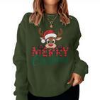 Merry Christmas Reindeer Christmas Family Women Sweatshirt Frauen