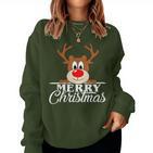 Reindeer Cute Christmas Jumper Cute Women's Sweatshirt Frauen