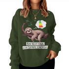 Sloth Late Sleeper Saying Christmas Sweatshirt Frauen