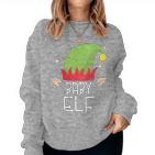 Children's Father Mother Baby Elf Family Outfit Christmas Sweatshirt Frauen