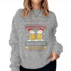 It's The Most Wonderful Time For A Beer Christmas Sweater Sweatshirt Frauen