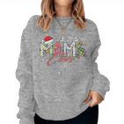 Mama Claus Family Matching Group Ugly Christmas Jumper Sweatshirt Frauen