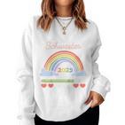 Children's Rainbow Ich Werde Große Schwester 2025 Sweatshirt Frauen