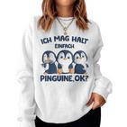 Ich Mag Halt Penguins Girls Children Women's Penguin Sweatshirt Frauen