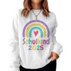 Kinder Schulkind 2025 Mädchen Regenbogen Einschulung 2025 Mädchen Sweatshirt Frauen