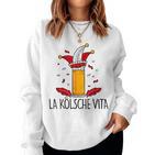 La Kölscheita X Fastelovend Carnival Cologne Beer Costume Sweatshirt Frauen