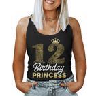 12Th Birthday Girl Princessintage 2011 Cute Tank Top Frauen