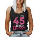 45 Geburtstag Süßes Krone Queen Für Frau 45 Jahre Tank Top Frauen