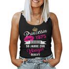 50Th Birthday Woman  1975 Princess 50 Years Tank Top Frauen