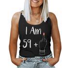 I Am 59 Plus 1 Middle Finger For A 60Th Woman 60 Years Old Tank Top Frauen