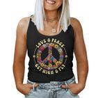 70S Flower Power Love Peace Hippie Costume Tank Top Frauen