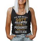 Als Promaunist Bin Ich Göttlich Orchestra Musician Trombone Tank Top Frauen