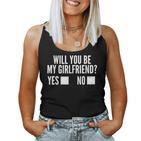 Ask Her Will You Be My Girlfriend Cutealentine's Day Tank Top Frauen