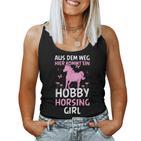 Aus Dem Weg Hobby Horsing Girl Riding Animal Women's Tank Top Frauen