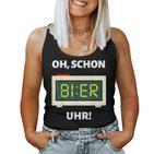 Beer Clock Mallorca Party Alcohol Beer Saufen Suff Tank Top Frauen