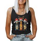 Christmas Beer Bottles With Christmas Hat Beer Tank Top Frauen