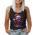 Christmas Red Wine Santa Claus Wine Merry Christmas Tank Top Frauen