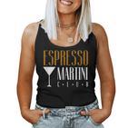 Espresso Martini Club Coffee Cocktail Cafe Coffee Bar Team Tank Top Frauen