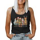 Chicken Christmas Lights Cute Farm Animal Tank Top Frauen