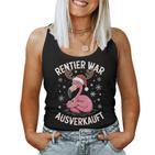 Christmas Flamingo Reindeer Was Out Sold Out Tank Top Frauen