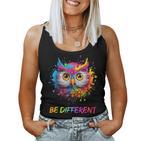 Colourful Owl Tank Top Frauen