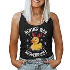 Duck Christmas Saying Reindeer War Ausverkauft Tank Top Frauen